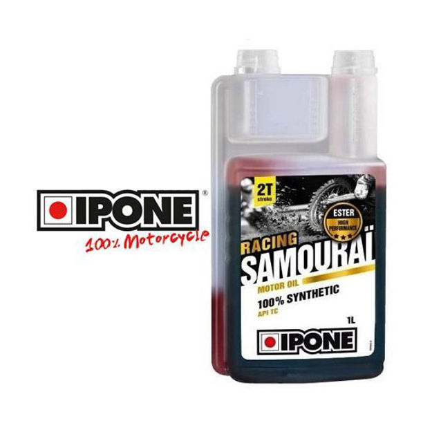 Imagen de Aceite Ipone 2T Sintetico Samourai 1 Litro Yamaha Dte Calimatic Trail Dtk125 Dtk175 Rx100 Rx115 Rx125 Rx135 Suzuki AX100 Ts125 Ts185