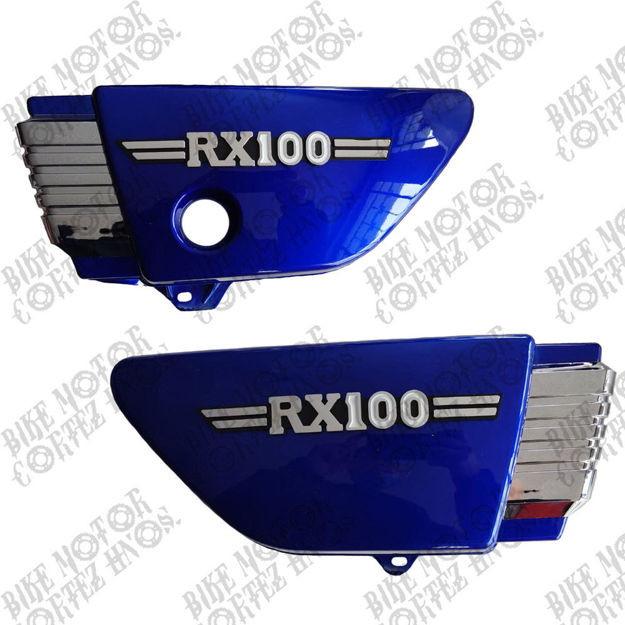 Imagen de Tapa Laterales Yamaha Rx100 con Emblema Azul Kanuni