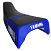 Imagen de Sillin Montura Yamaha Dtk125 Dtk175 Bicolor Con Costura Base plastica sin Platinas Negro Azul
