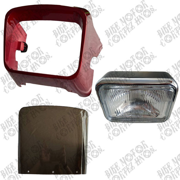 Imagen de Mascarilla Faro Mica Acrilica Delantero Yamaha Rx115 Rojo Rcp