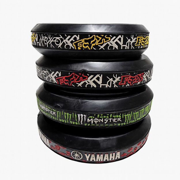 Imagen de Caucho Sliders Mofle Escape Yamaha V80 Rx100 Rx115 CRYPTON 115 LIBERO 110  Con Bnada De Lujo